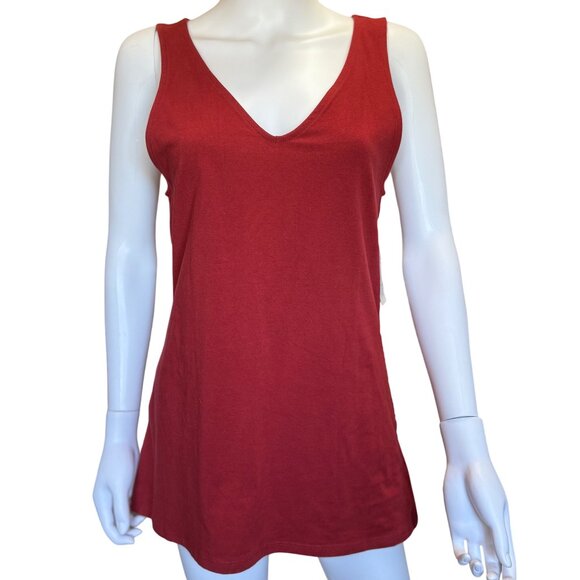 Torrid Red Foxy Deep V-Neck Sleeveless Cotton/Spandex Tank Top Womens Sz 0/L/12 - Picture 1 of 4